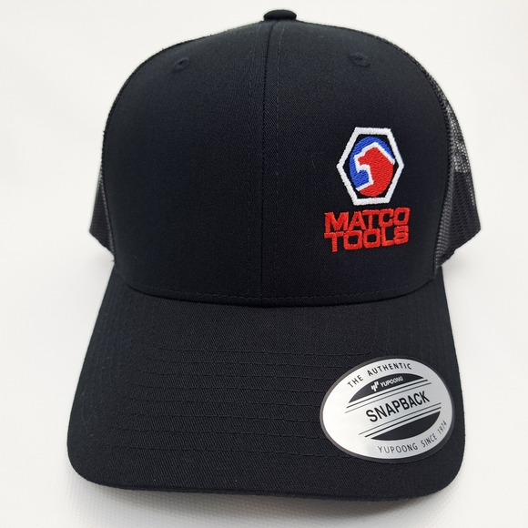 Matco Tools Trucker Mesh Snapback Cap Hat Black - Picture 1 of 4